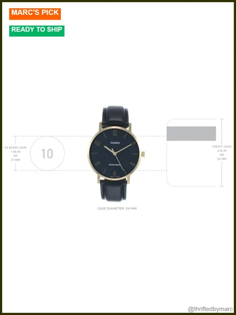 Men's Minimalistic Analog Watch with Leather Band